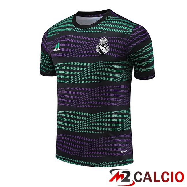 Insieme T Shirt Allenamento Real Madrid Nero Verde 2023/2024