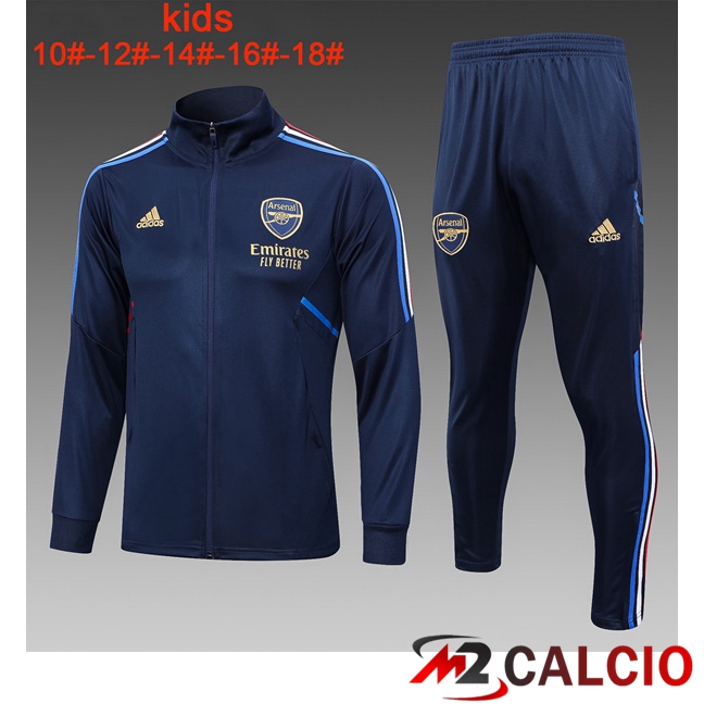 Insieme Tuta Calcio - Giacca Arsenal Bambino Blu Reale 2023/2024
