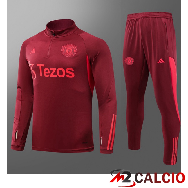 Insieme Tuta Calcio Manchester United Bambino Rosso 2023/2024