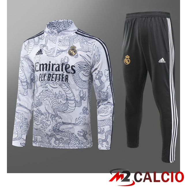 Insieme Tuta Calcio Real Madrid Bambino Bianco 2023/2024