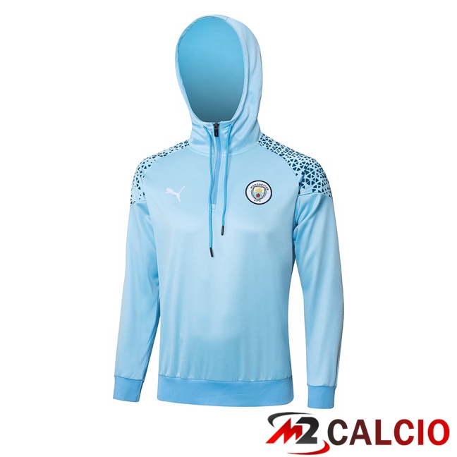 Felpa Allenamento Con Cappuccio Manchester City Blu 2023/2024