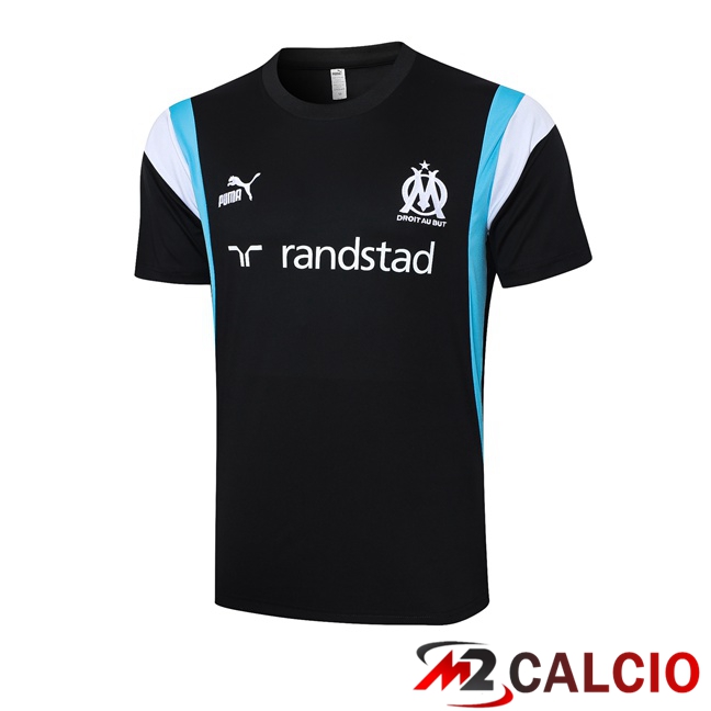 Insieme T Shirt Allenamento Marsiglia OM Nero 2023/2024
