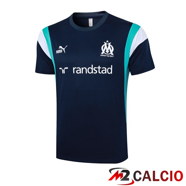 Insieme T Shirt Allenamento Marsiglia OM Blu Reale 2023/2024