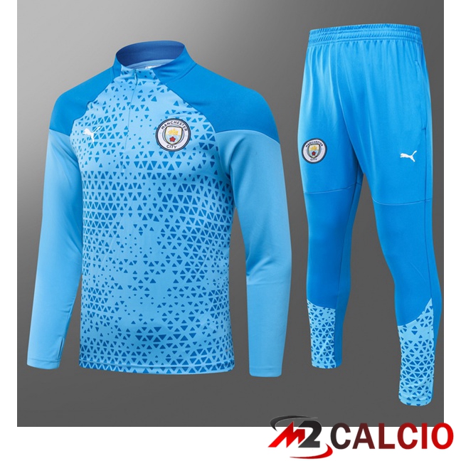 Insieme Tuta Calcio Manchester City Bambino Blu 2023/2024