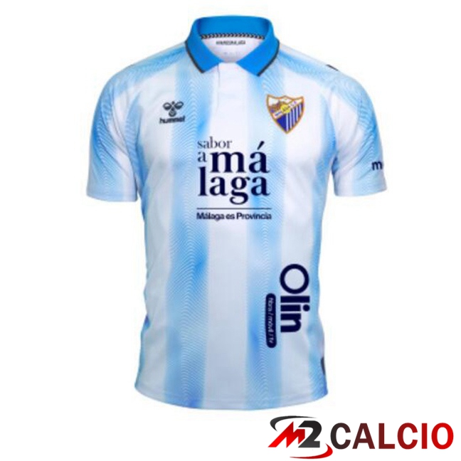 Maglie Calcio Malaga Prima Bianco Blu 2023/2024