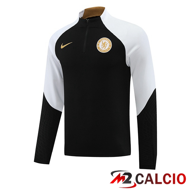Felpa Allenamento FC Chelsea Nero Bianco 2023/2024