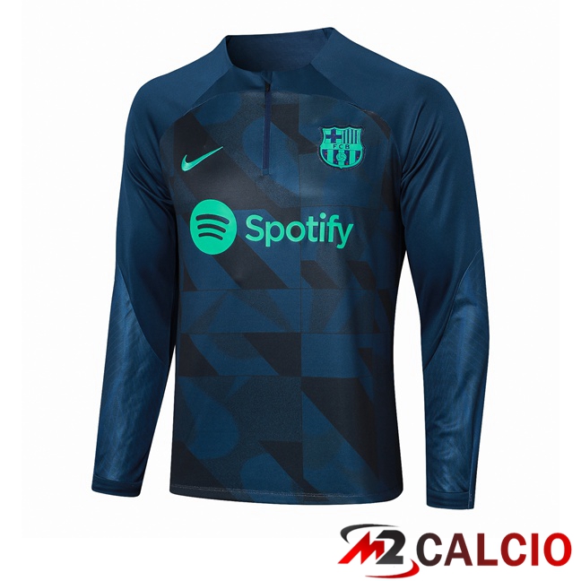 Felpa Allenamento FC Barcellona Blu Reale 2023/2024