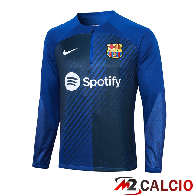 Felpa Allenamento FC Barcellona Blu 2023/2024