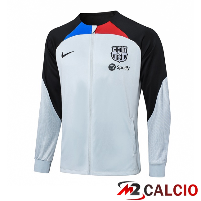 Giacca Calcio FC Barcellona Bianco Nero 2023/2024