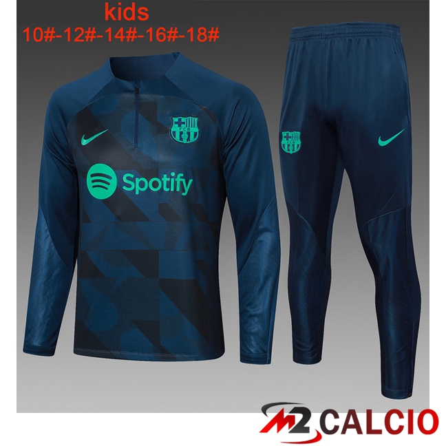 Insieme Tuta Calcio FC Barcellona Bambino Blu Reale 2023/2024