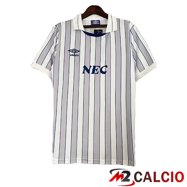 Maglie Calcio Everton Retro Seconda Bianco Grigio 1988-1990