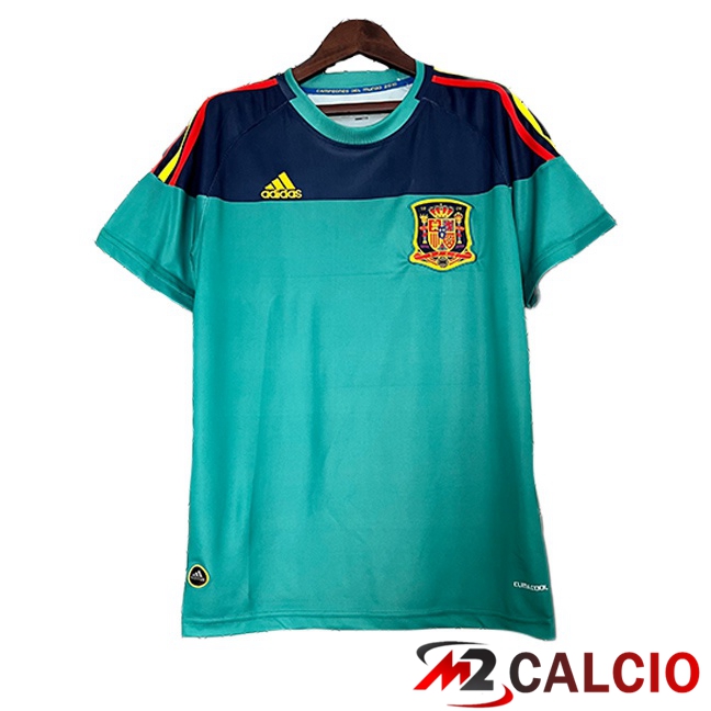 Maglie Calcio Espagne Retro Portiere Verde 2010