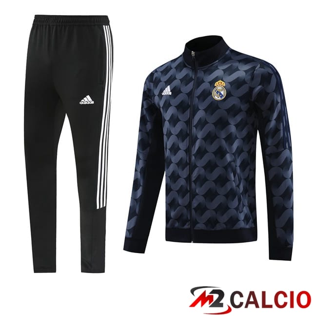 Insieme Tuta Calcio - Giacca Real Madrid Blu Reale 2024/2025
