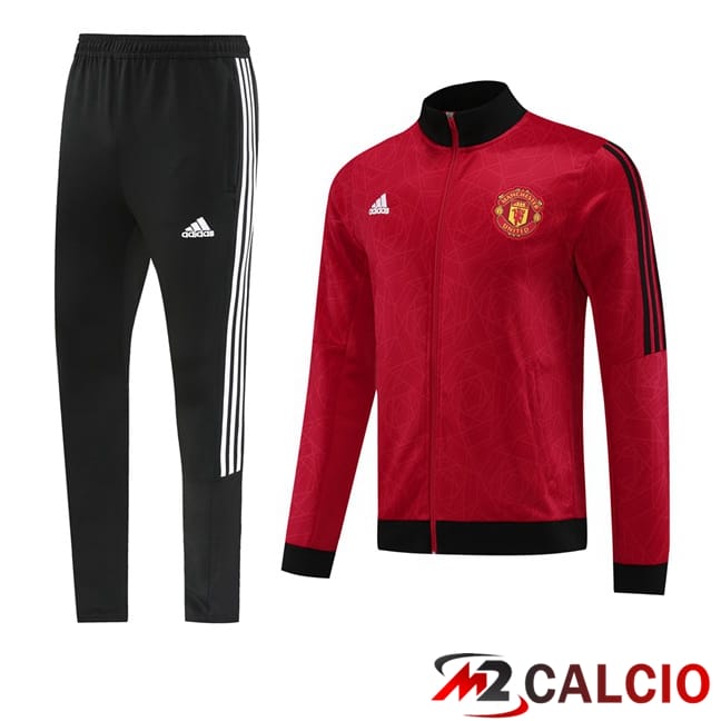 Insieme Tuta Calcio - Giacca Manchester United Rosso 2024/2025