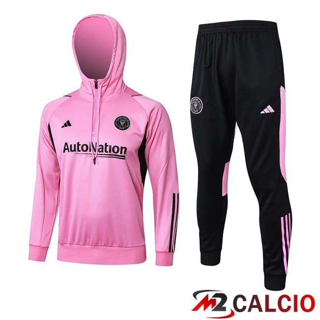 Tuta Calcio - Felpa Con Cappuccio Inter Miami CF Rosa 2024/2025