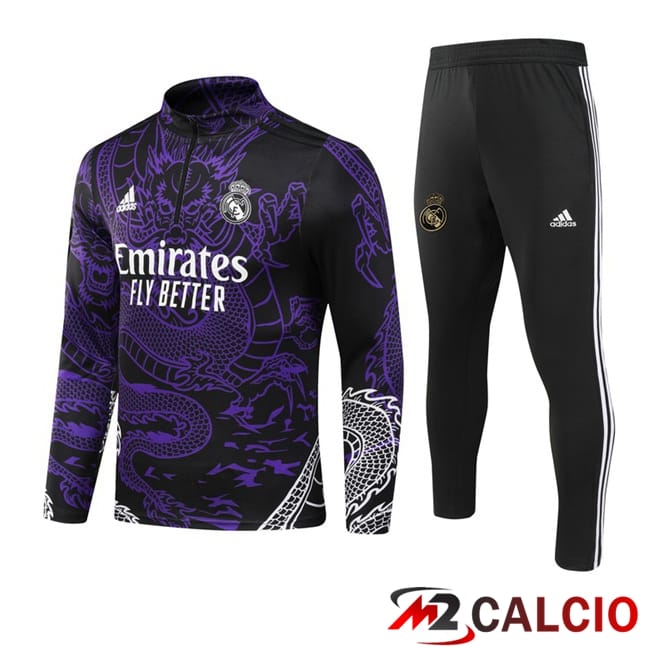 Insieme Tuta Calcio Real Madrid Viola 2024/2025