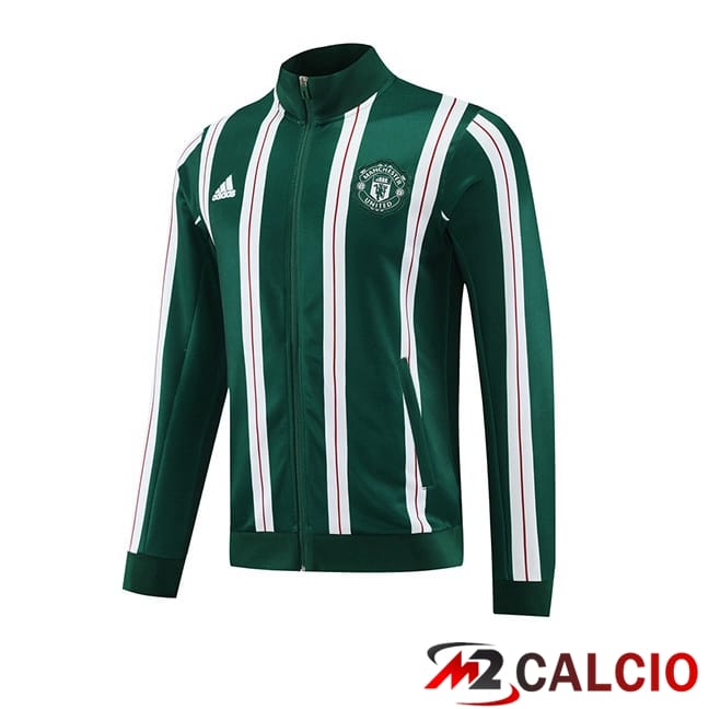 Giacca Calcio Manchester United Verde Bianco 2024/2025