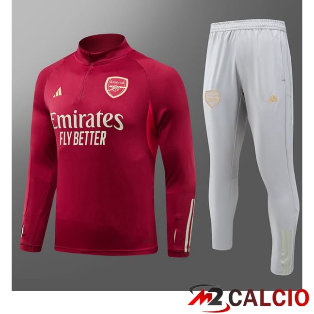 Insieme Tuta Calcio Arsenal Bambino Rosso 2024/2025