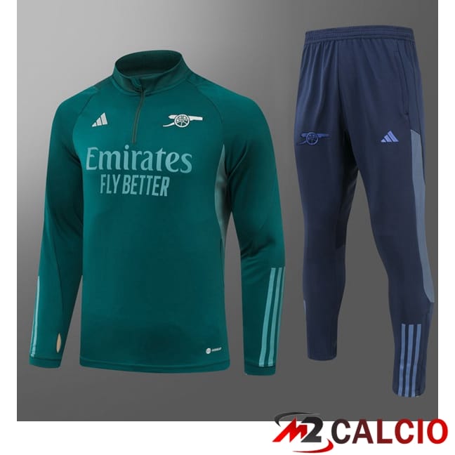Insieme Tuta Calcio Arsenal Bambino Verde 2024/2025