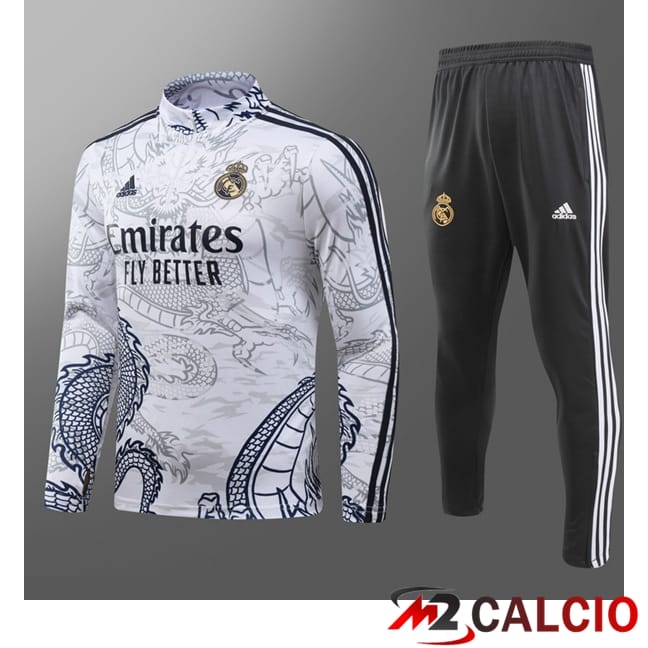 Insieme Tuta Calcio Real Madrid Bambino Bianco 2024/2025