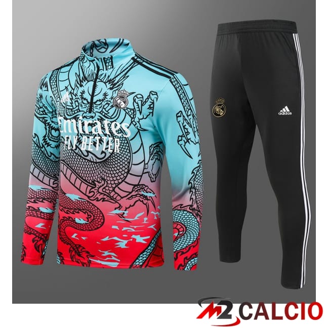 Insieme Tuta Calcio Real Madrid Bambino Verde Rosso 2024/2025