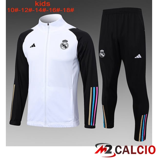 Insieme Tuta Calcio - Giacca Real Madrid Bambino Bianco 2024/2025