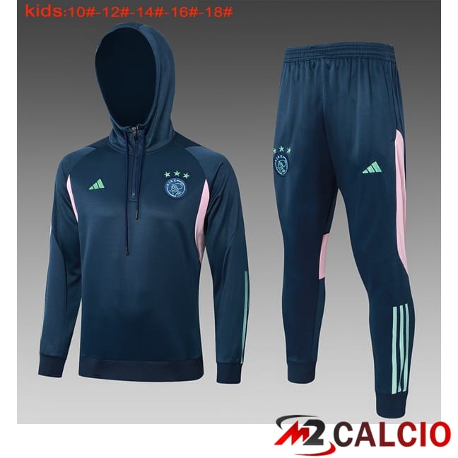 Giacca Con Cappuccio Tuta AFC Ajax Bambino Blu Reale 2024/2025