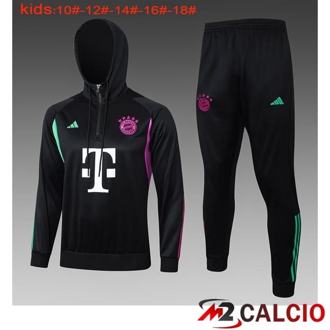 Giacca Con Cappuccio Tuta Bayern Monaco Bambino Nero 2024/2025