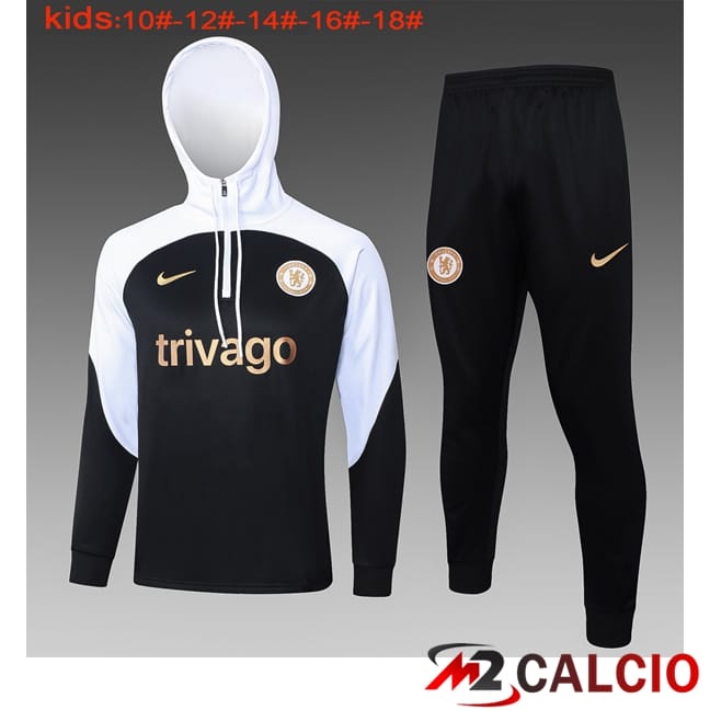 Giacca Con Cappuccio Tuta FC Chelsea Bambino Nero 2024/2025
