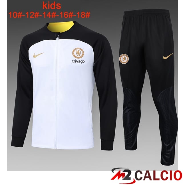 Insieme Tuta Calcio - Giacca FC Chelsea Bambino Bianco 2024/2025