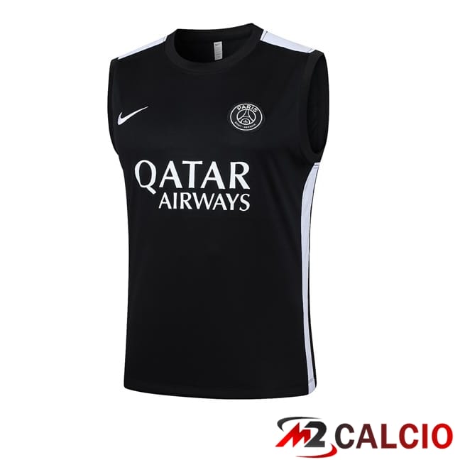 Canotta Allenamento Paris PSG + Pantaloncini Nero 2024/2025