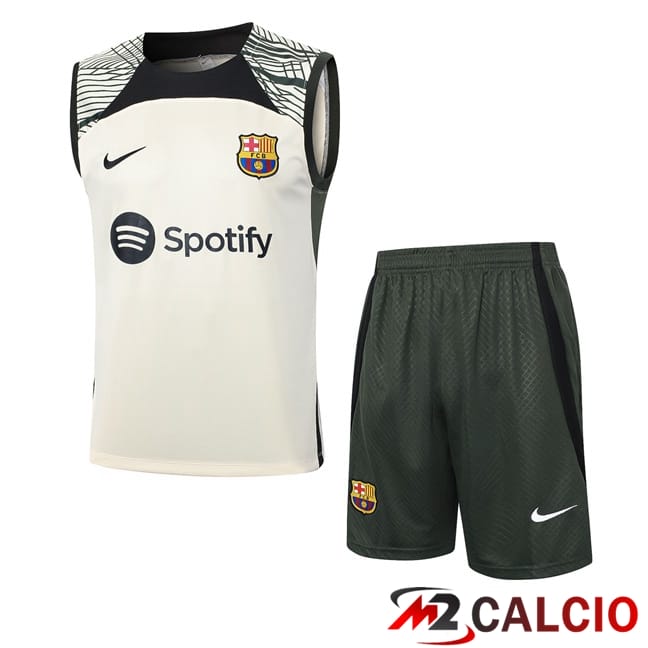Canotta Allenamento FC Barcellona + Pantaloncini Giallo 2024/2025