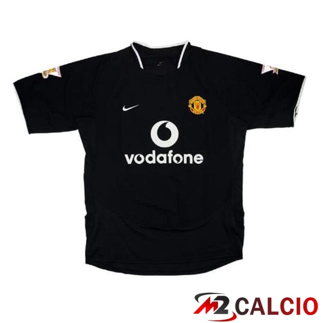 Maglie Calcio Manchester United Retro Seconda Nero 2003-2004