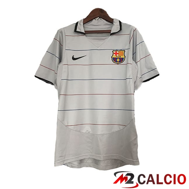 Maglie Calcio FC Barcellona Retro Seconda Grigio 2003-2004