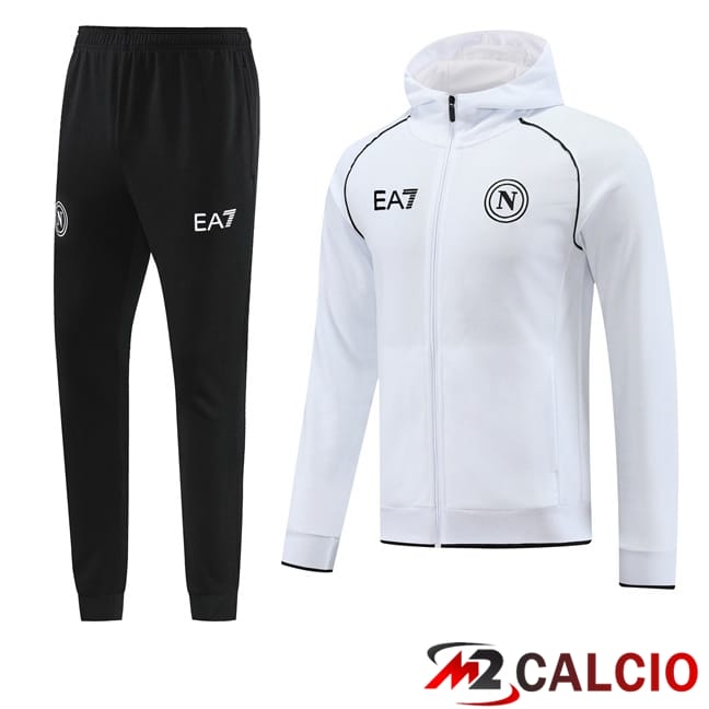 Tuta Calcio - Giacca A Vento SSC Napoli Bianco 2024/2025