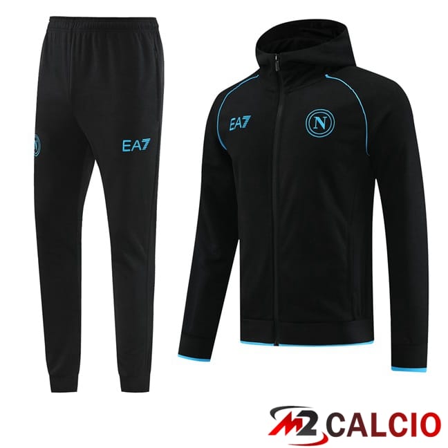 Tuta Calcio - Giacca A Vento SSC Napoli Nero 2024/2025