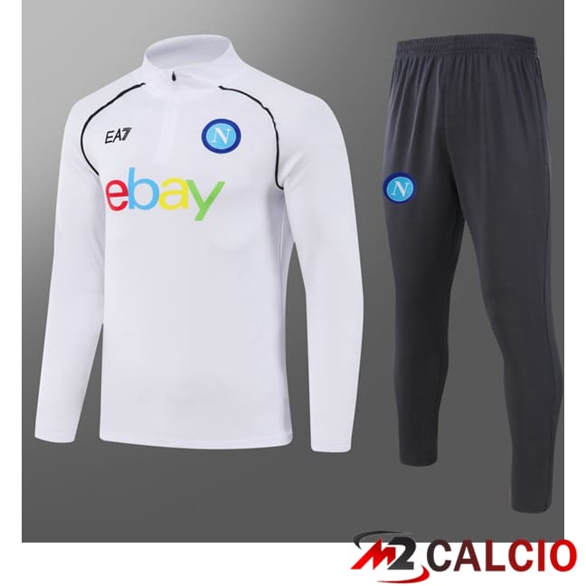 Insieme Tuta Calcio SSC Napoli Bambino Bianco 2024/2025