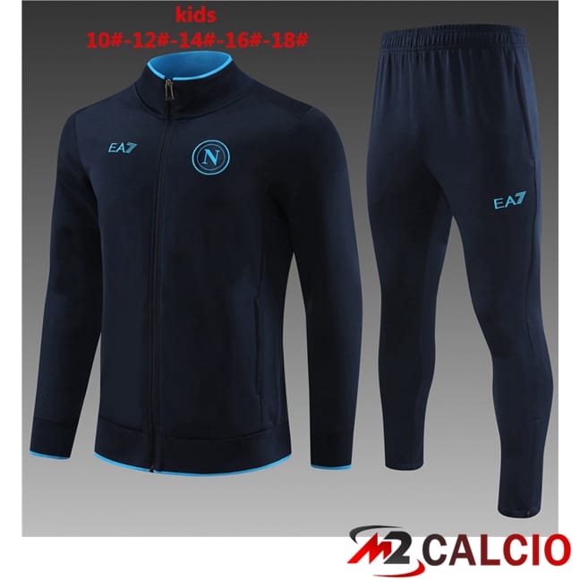 Insieme Tuta Calcio - Giacca SSC Napoli Bambino Blu Reale 2024/2025