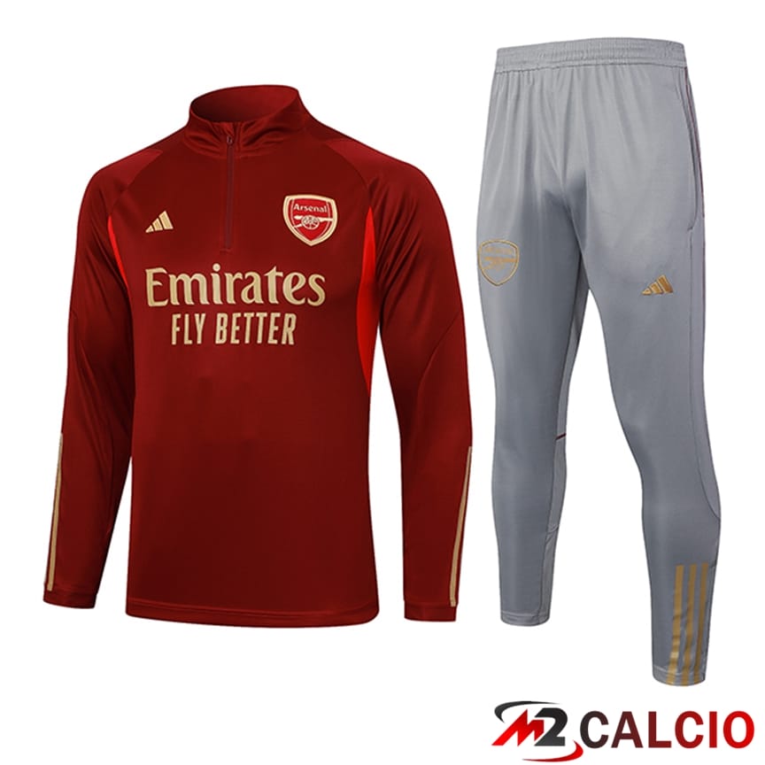 Insieme Tuta Calcio Arsenal Rosso 2023/2024