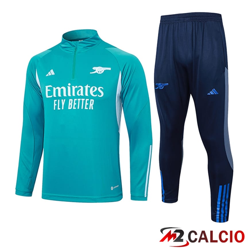 Insieme Tuta Calcio Arsenal Verde/Blu 2024/2025