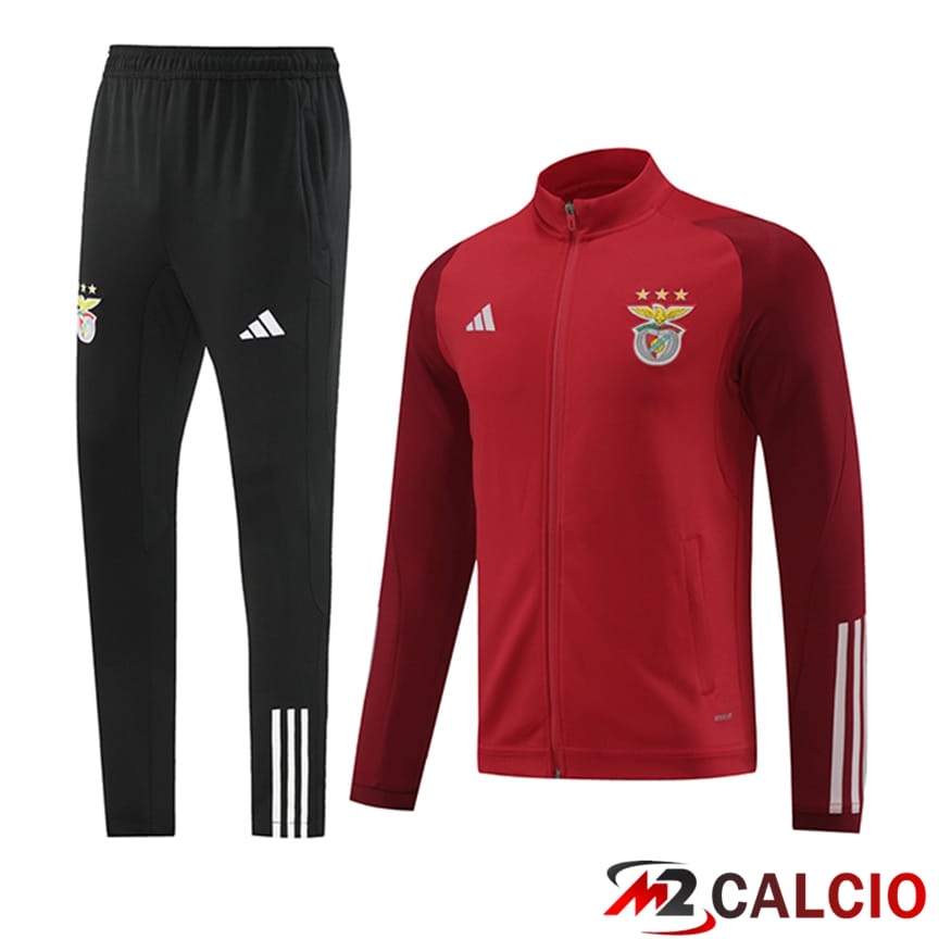 Insieme Tuta Calcio - Giacca Benfica Rosso/Nero 2023/2024