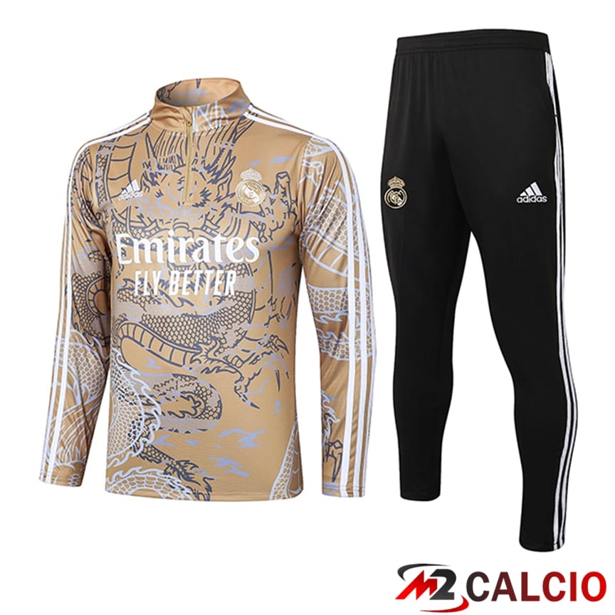 Insieme Tuta Calcio Real Madrid Brun/Grigio/Bianco 2023/2024