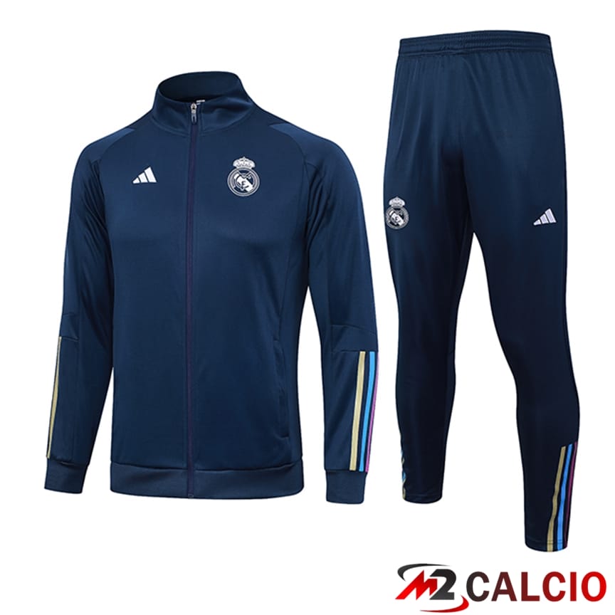 Insieme Tuta Calcio - Giacca Real Madrid Blu Navy 2023/2024