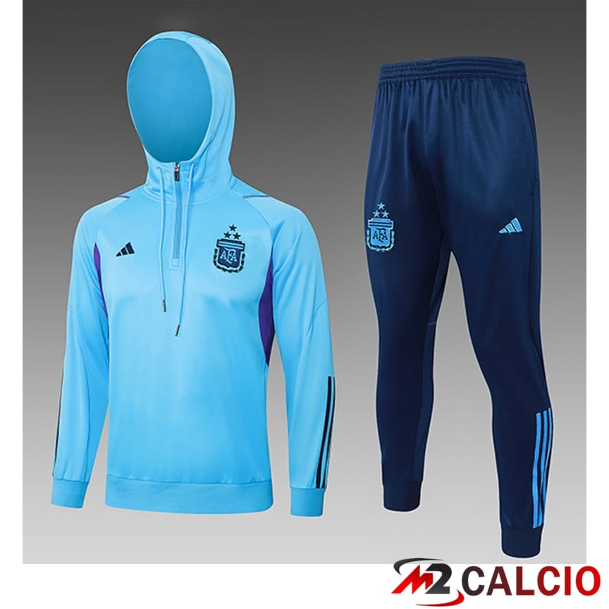 Insieme Giacca Con Cappuccio Tuta Argentina Bambino Blu 2023/2024