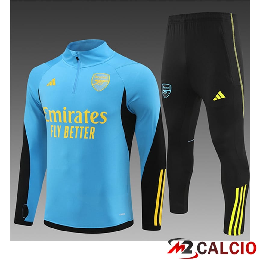 Insieme Tuta Calcio Arsenal Bambino Blu/Nero/Verde 2024/2025