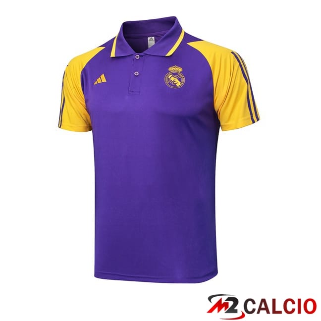 Kit Maglia Polo Real Madrid Viola 2024/2025