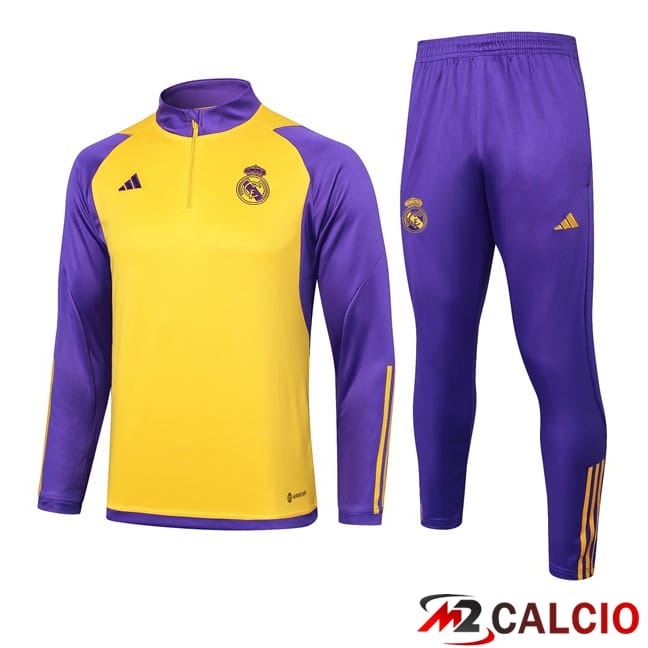 Insieme Tuta Calcio Real Madrid Giallo Viola 2024/2025