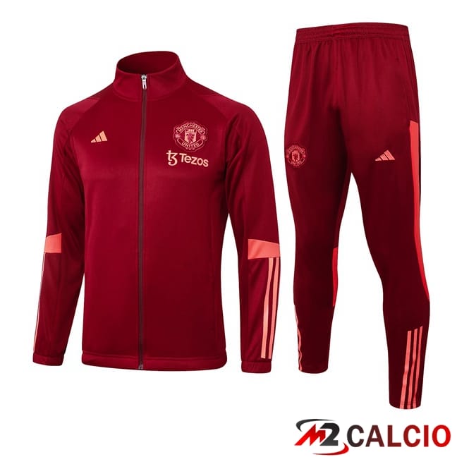 Insieme Tuta Calcio - Giacca Manchester United Rosso 2024/2025