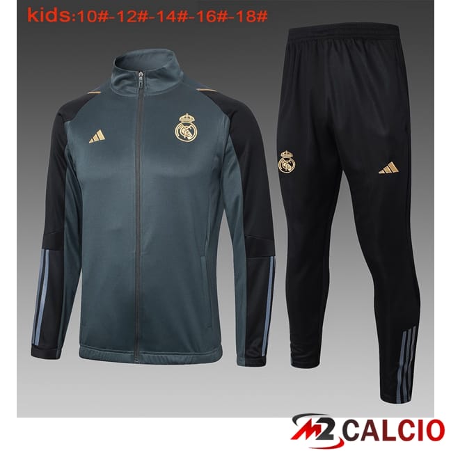 Insieme Tuta Calcio - Giacca Real Madrid Bambino Nero 2024/2025