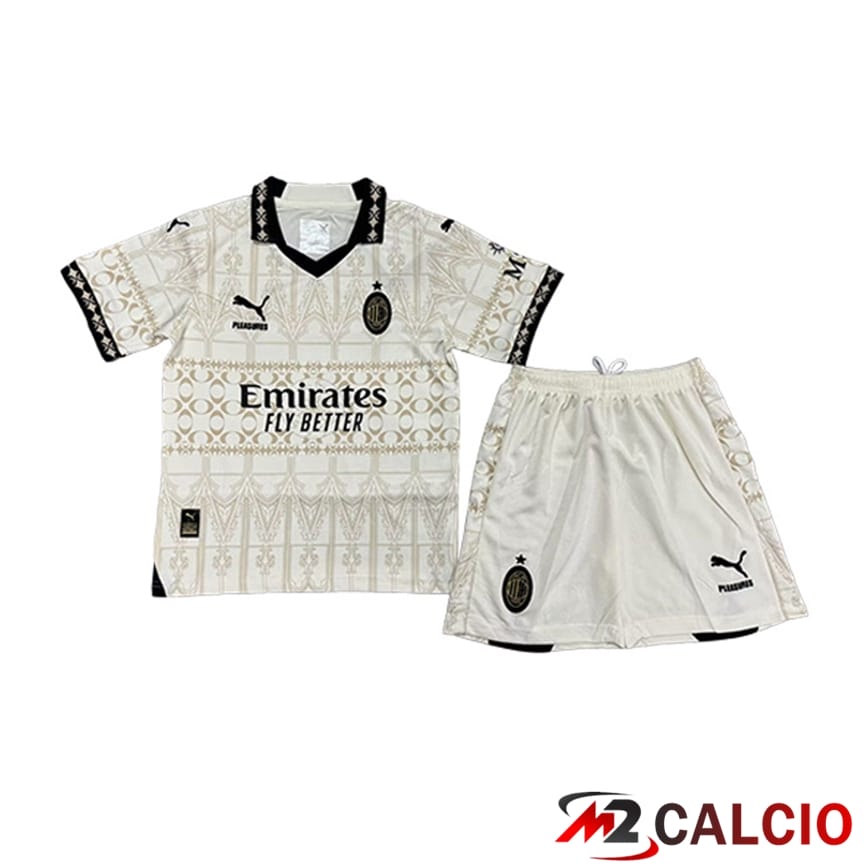 Maglie Calcio AC Milan Bambino Quarto Bianco 2023/2024